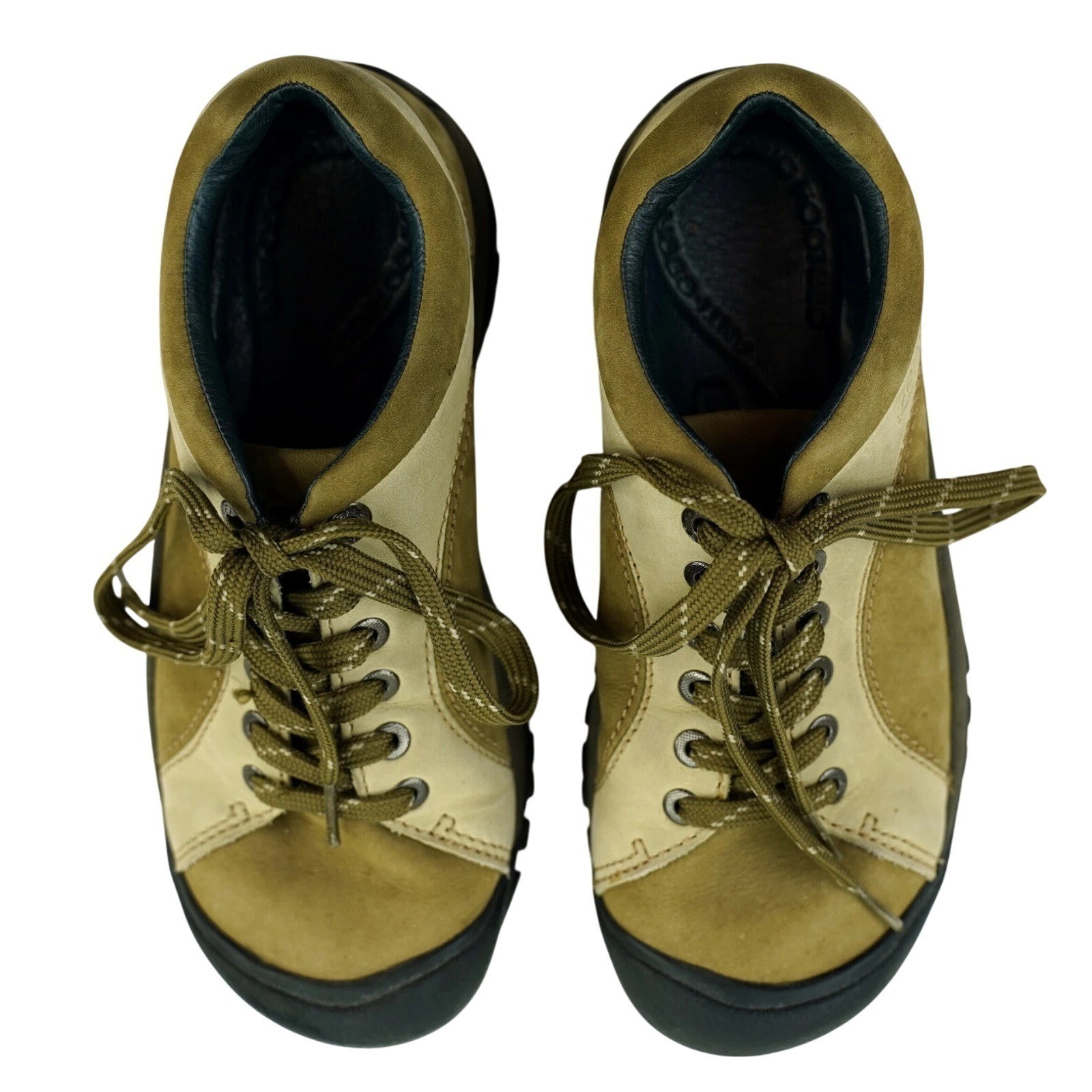 Scarpe da trekking Keen in pelle antiscivolo antiolio bicolore marrone beige donna 7