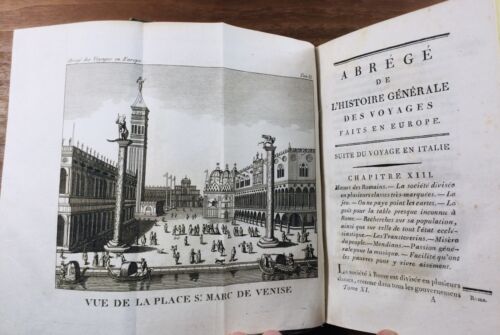 Venise en 1804 Rare Gravure Venezia Rome Naples Saint Marin Vésuve Pompéi Reggio - Afbeelding 1 van 12