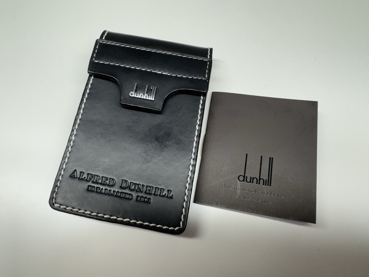 alfred dunhill london genuine leather business card & credit card 