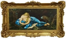 Barock Gemälde S. MARIA MAGDALENA Ikonen Bild Religiös Repro Antik look 96x57
