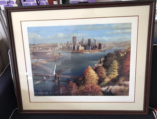 City Of Pittsburgh Autumn Print John Shyrock Limited Edition 716 Of 950 - Picture 10 of 11