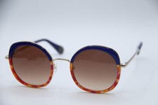 NEW WOOW OPTICAL SUPER JOLIE 1 COL 0297 BLUE GOLD AUTHENTIC SUNGLASSES 50-22