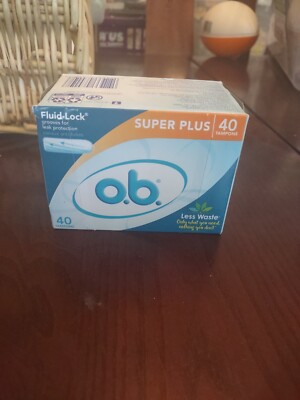o.b. Original Non-Applicator Tampons Super Plus Absorbency One Pack 40 Tampons
