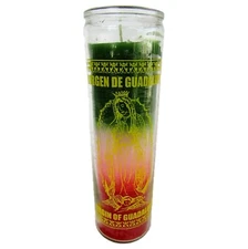 Virgen de Guadalupe Veladora 3 Colores / Virgin Mary 3 Tone Spiritual Candle