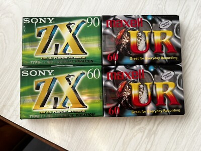 NOS Lot of Maxwell & Sony Blank Cassette Tapes Maxwell & Sony