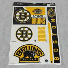 Boston Bruins WinCraft Ultra Decal 5 Decals 11" x 17" Removable Reusable