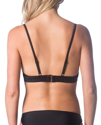 Rip Curl Womens 16 SURF ESSENTIALS MOULDED D Cup Bikini Top - GSIUM1 Black - Picture 2 of 4