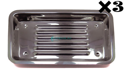 3× Dental Trays 8'' (21cm)×4.7''(12cm)×0.6''(1.5cm) Curettes Explorer Probe Scalers