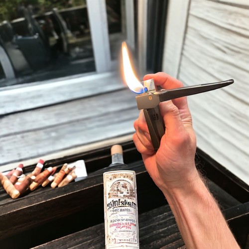 Folding Combination Lighter Tobbacco Pipe Two In One W/ Free Screen - Picture 5 of 5