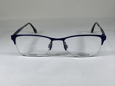 FLEXON E1011 424 NOW Navy Blue Half Rimless 52-18-140  display picture 1