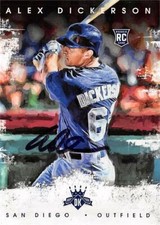 Alex Dickerson autographed baseball card 2016 Donruss Diamond Kings Rookie #180