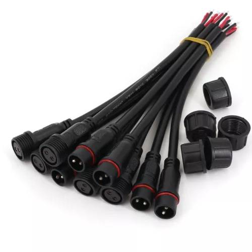 10Pairs 2/3Pin 18/22AWG Waterproof LED Strip Male & Female Cable Connectors USA - Foto 9 di 23