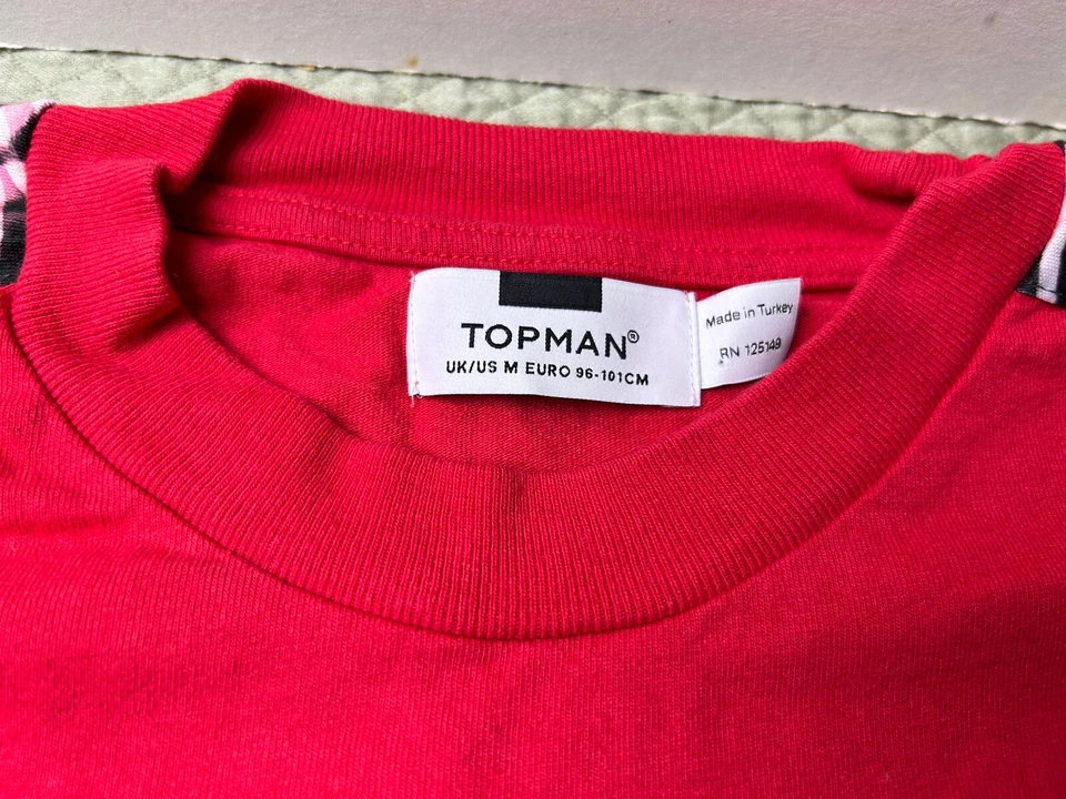 Camiseta Topman Rush Band Adulto Mediana Labios Rojos Gráfico Borde Tigre Informal Unisex Foto 3 de 4