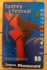 $5 Telstra Phonecard 1996 Sydney Festival  BB2