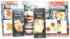 Lot of 5 Transfers 3D Various Types of Prosthetics Halloween Quality Makeup NIP