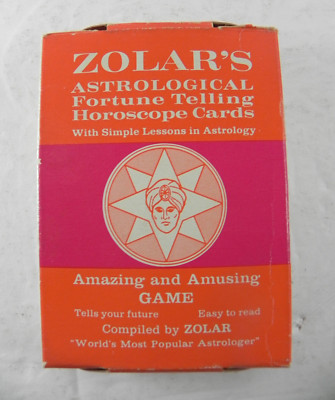 Vintage 1945 Zolar's Astrological Fortune Telling Horoscope Cards Parker Bros.