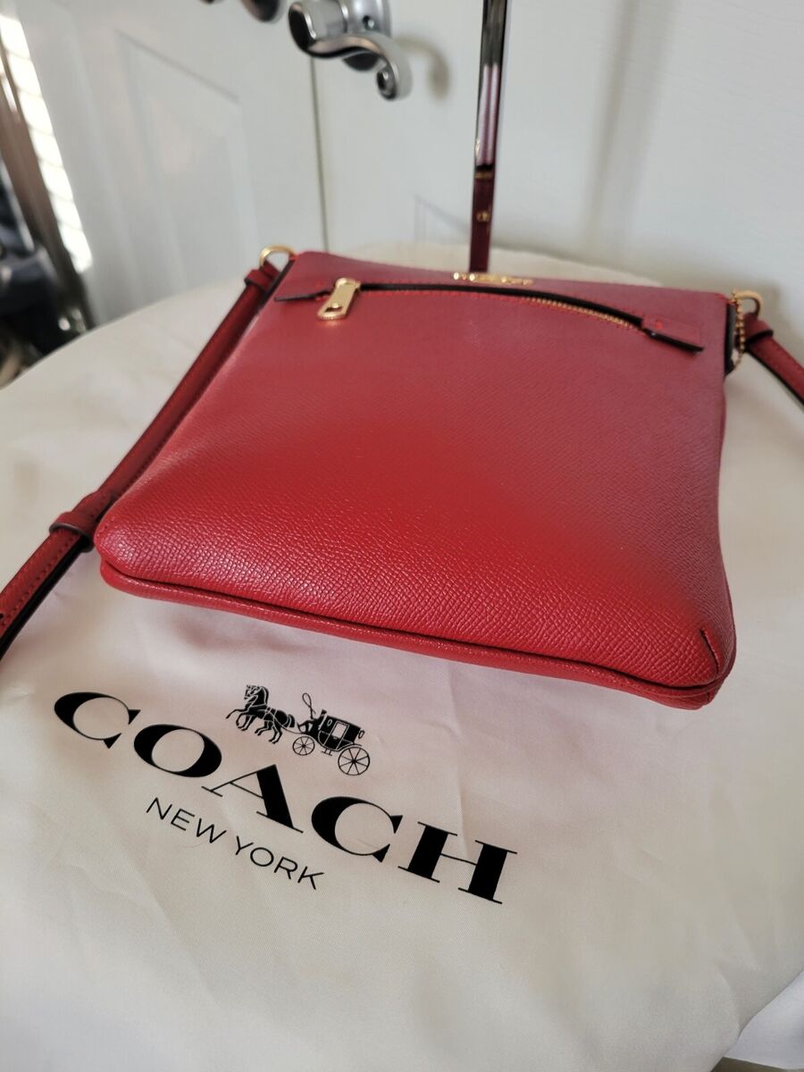 NWOT Coach CE871 Mini Rowan-1941 Red Leather File Crossbody NWOT Coach CE871 Mini Rowan-1941 Red Leather File Crossbody