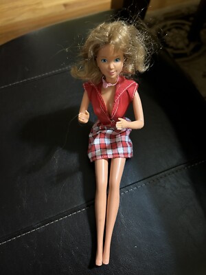 Vintage Barbie Doll 1966 Short Blonde Curly Hair, legs bend at
