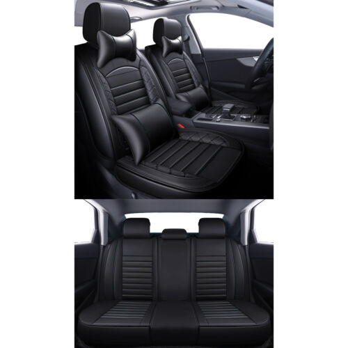 For Mitsubishi Lancer Sedan 5 Seats Car Seat Covers PU Leather Cushion Full Set - Picture 6 of 12