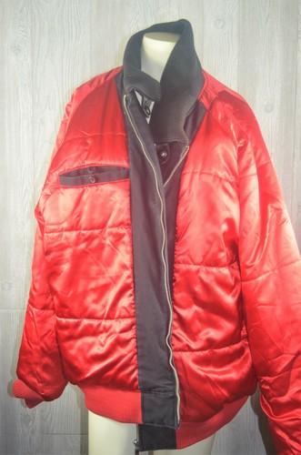 Giacca in tela vintage Stall & Dean da uomo 5XL stile Varsity finiture in pelle rara - Foto 9 di 12