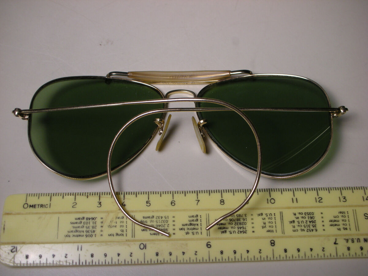 eBay Aviator (w/ Plated 1/10 Ray B&L 12K Case) GF Ban Gold Vintage Sunglasses USA |