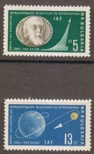 Bulgarie 1962 MNH Mi 1347-1348 Sc C92-C93 Tsiolkovsky & Rocket flight **
