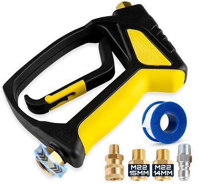 Foam King Short Pressure Washer Gun Handle, Snubby Power Washer with Swivel, ...
