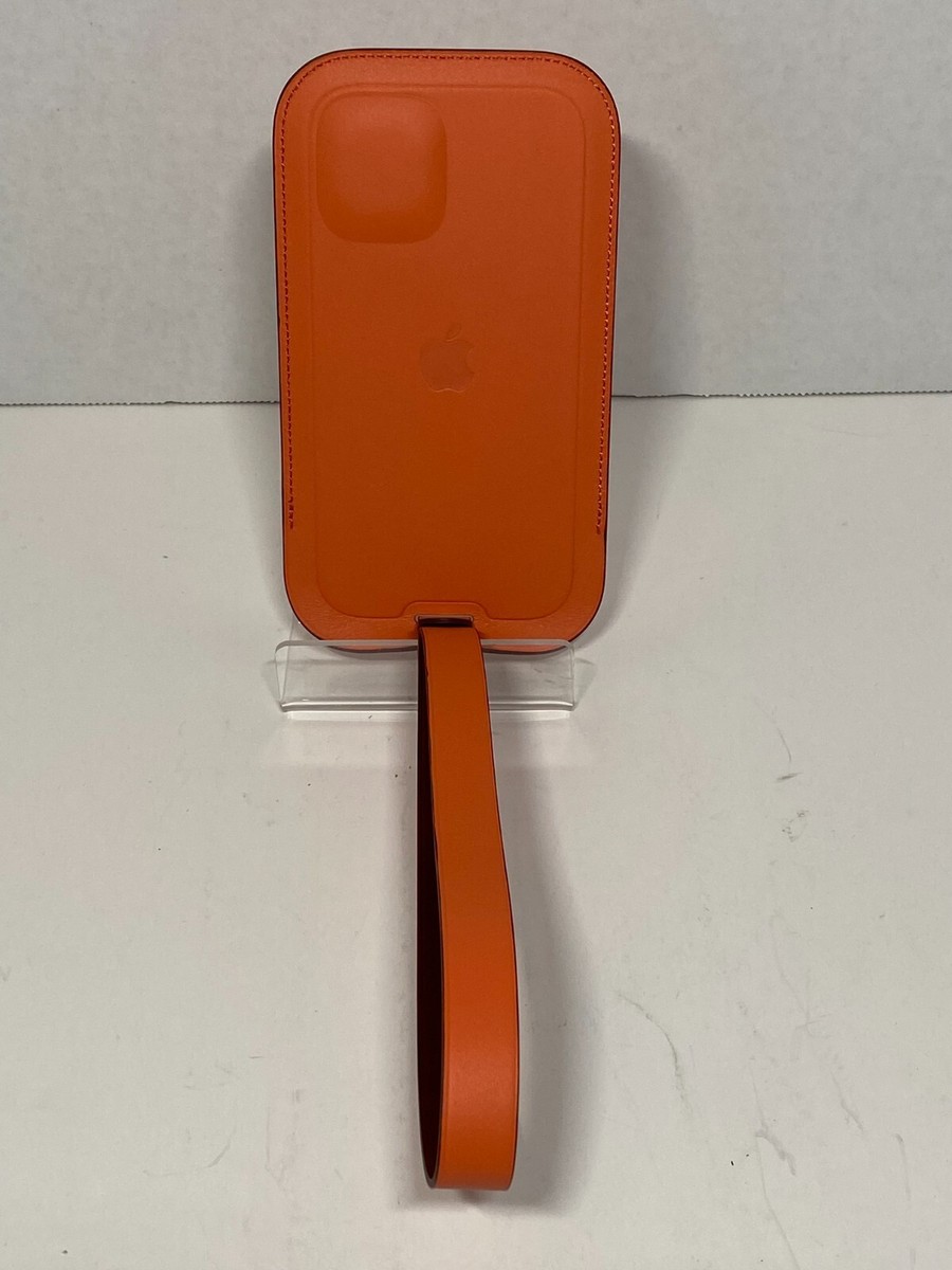 Apple Official iPhone 12 Mini Leather Sleeve w/Strap for