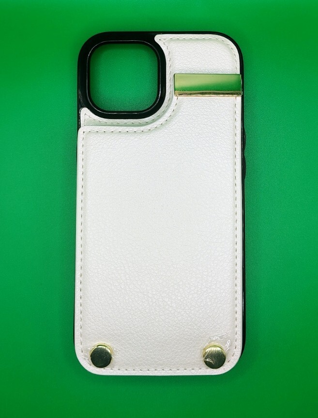 iPhone 15 Wallet Case with Card Slots in White-image