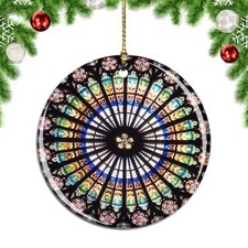 France Cathedral Rosette Windows Strasbo Christmas ornament city travel souvenir