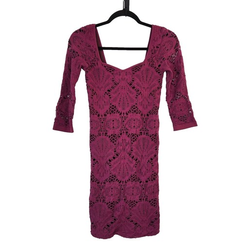 Free People Black Lace Dress 3/4 Sleeves Size 4 | eBay