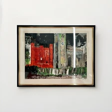 Piper Original Screen Print Buckden Abbey Limited Ed Signed 1982 PIP0450 F&G