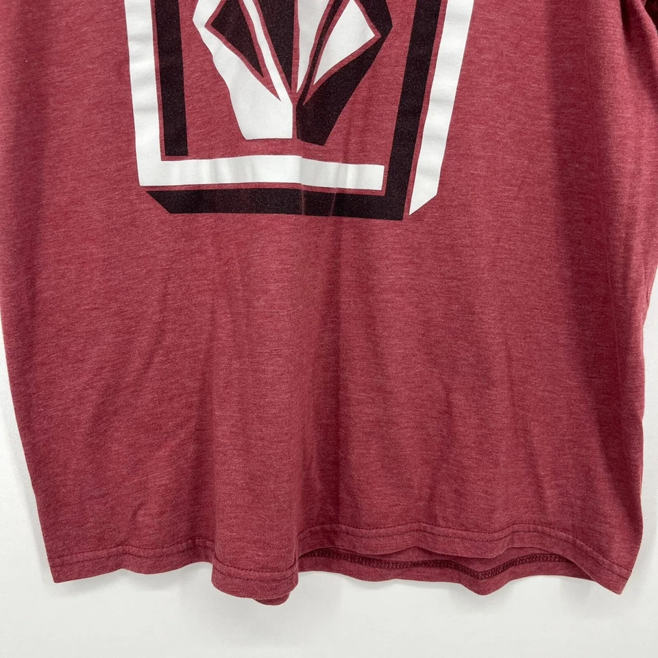 Volcom T-Shirt Men's Size L Red Logo Short Sleeve Crew Neck Cotton Blend - Image 3 of 4