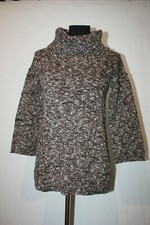 J. Crew Roll Neck Wool Blend Knit Fisherman Sweater Sz XS Heather Brown Pouch