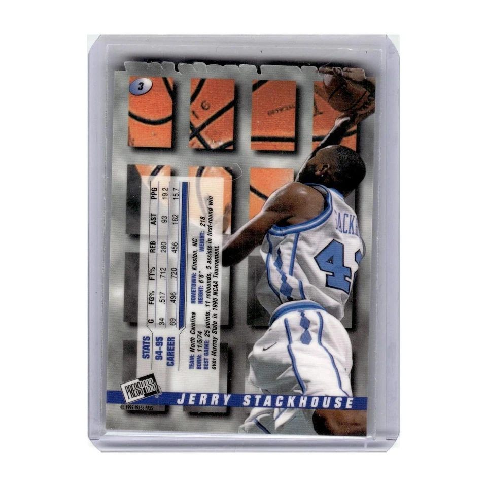 Press Pass Premium Draft Picks 1995 troquelados Jerry Stackhouse #3 Foto 2 de 3