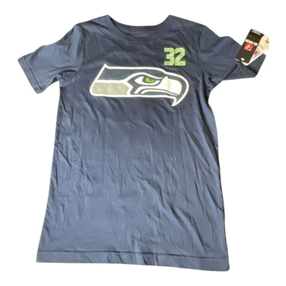 Camiseta Seattle Seahawks Chris Carson #32 Meninos Juventude G (12/14) Licenciada pela NFL - Imagem 4 de 4