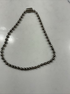 Bill Wall  Authentic Sterling Silver Ball Chain Necklace Signed,  18”, 17 Grams