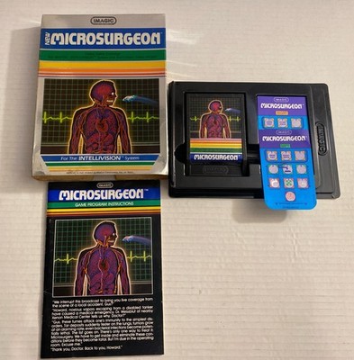 Microsurgeon Intellivision Complete in Box w 2 Overlays Manual