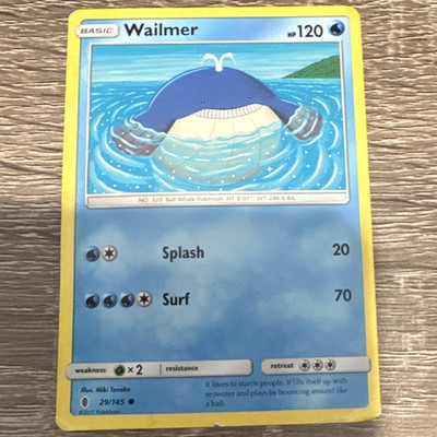 The Pokemon Company Pokemon TCG Wailmer 29/145 SM Guardians Rising Common ENG