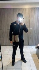 Gucci Canvas Herren Umhängetasche Beige