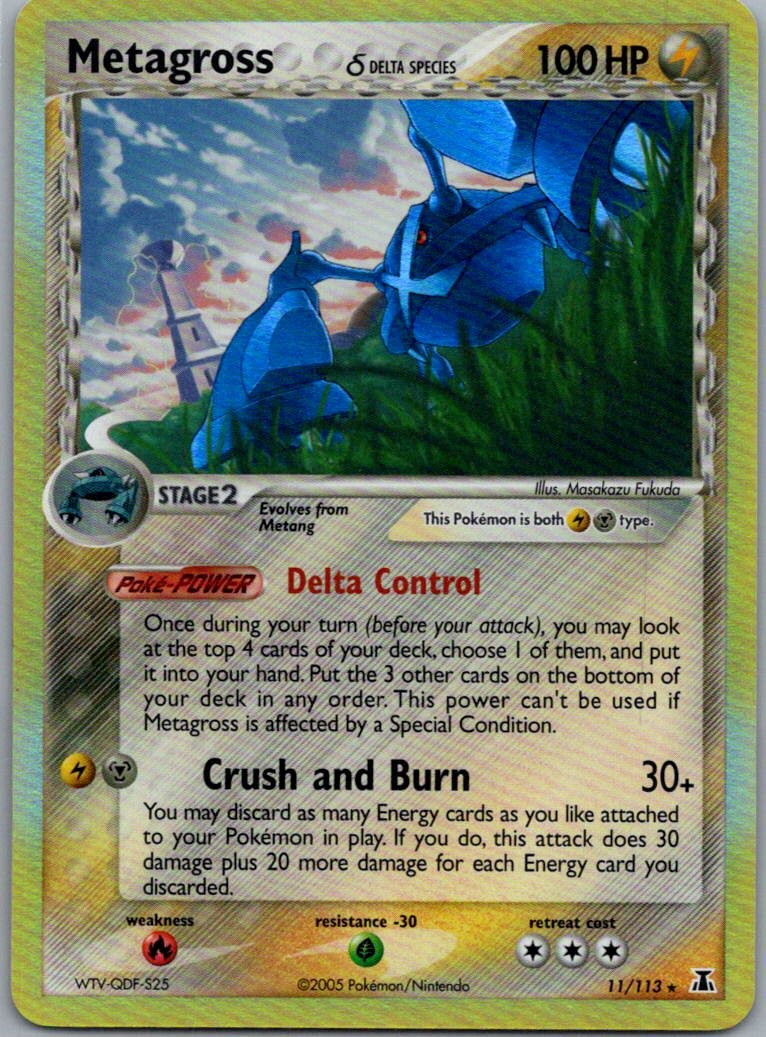 Metagross 11/113 Holo Rare Delta Species Pokemon Holo Lightly Played
