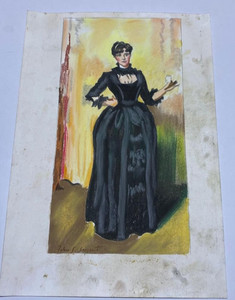 JOHN SINGER SARGENT Drawing on paper (Handmade) signed and stamped mixed media.