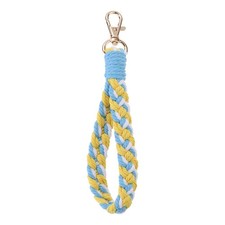 Boho Macrame Keychain Boho Wrist Keychain Yellow Blue