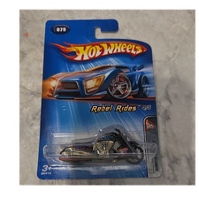 Hot Wheels Scorchin' Scooter Motorcycle Rebel Rides Black Silver 1:64 2004 G6816