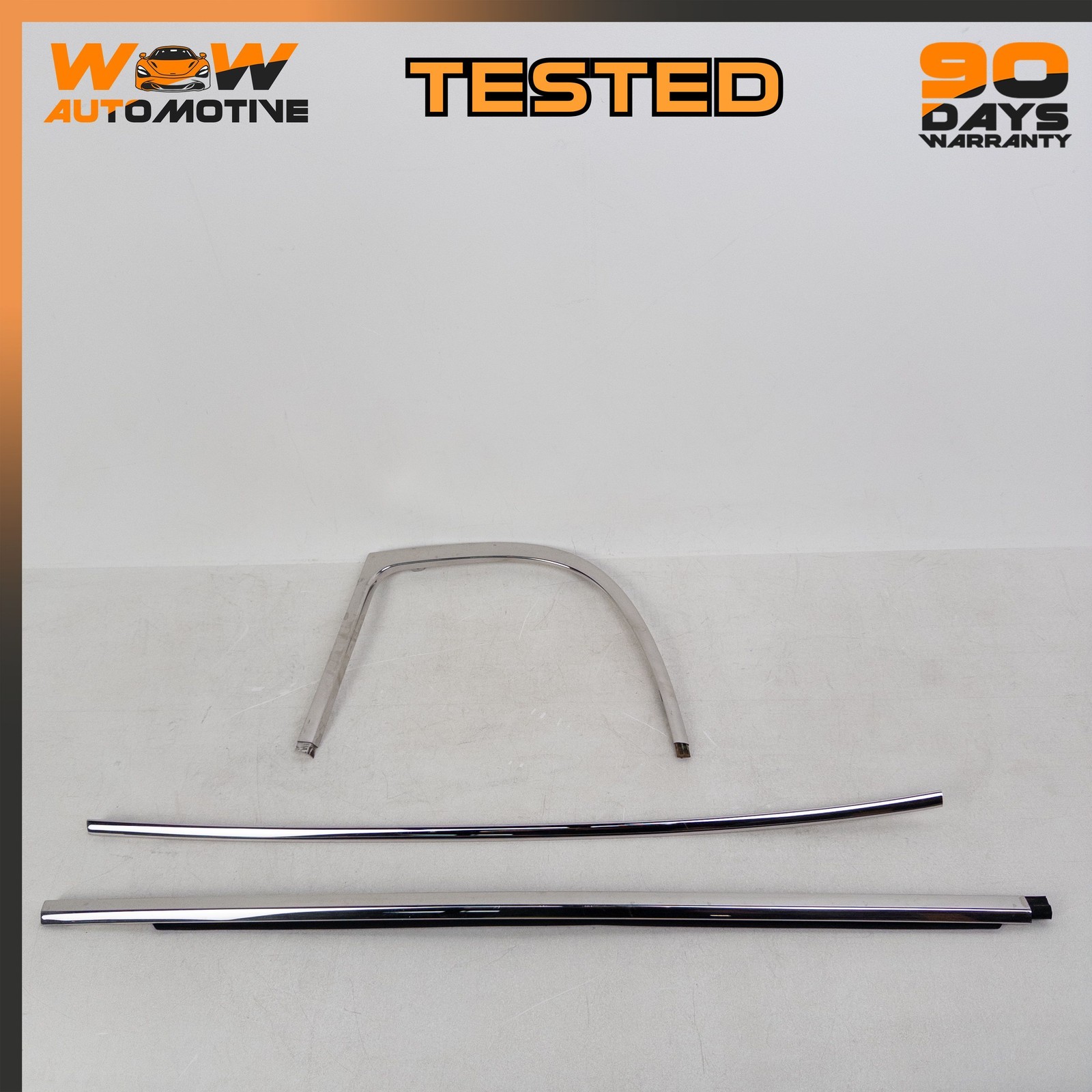 06-13 BENTLEY CONTINENTAL FLYING SPUR REAR RIGHT DOOR WINDOW MOLDING TRIM SET OE