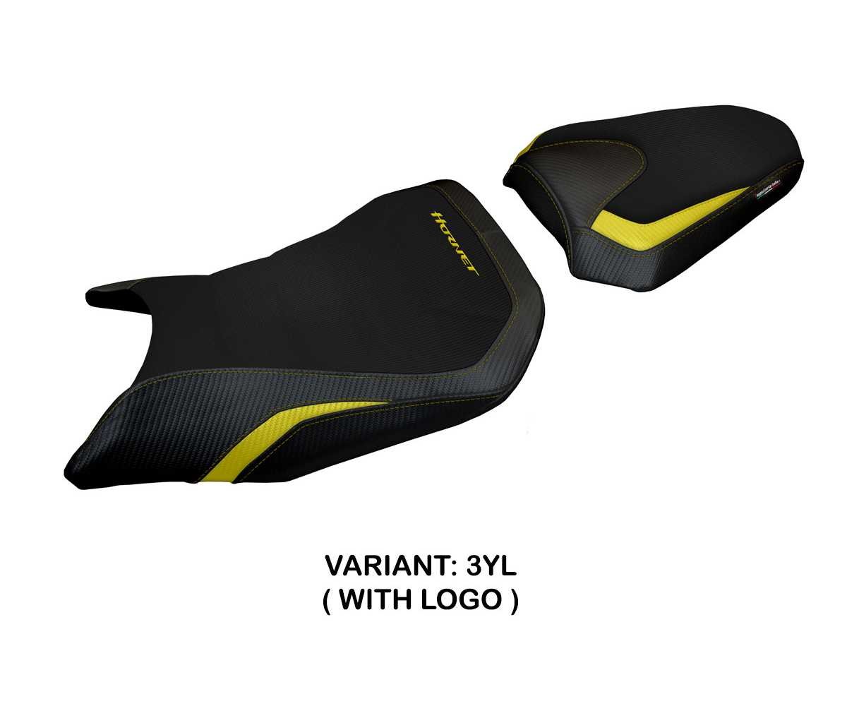 Seat saddle cover Toyama Yellow YL + logo TPZ Honda CB 750 Hornet 2023 2026