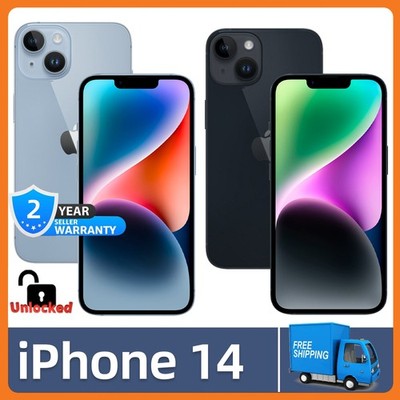 Factory New Sealed Apple iPhone 14 5G 128/256GB Unlocked All Color 2-Yr Warranty