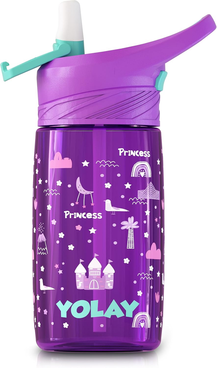 15Oz Kids Water Bottle for School Boys and Girls, Durable To