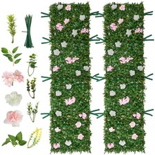 Uimoso Artificial Floral Wall Backdrop, 2PCS ...