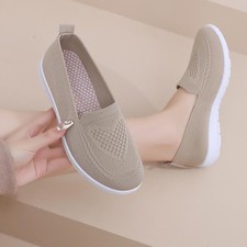 Women's Slip On Flats Casual Walking Shoes Breathable Lightweight Comfort Mesh